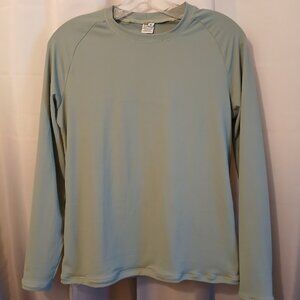 New Raglan Baseball Long sleeve T-shirt Slate Blue Double brushed knit womens M